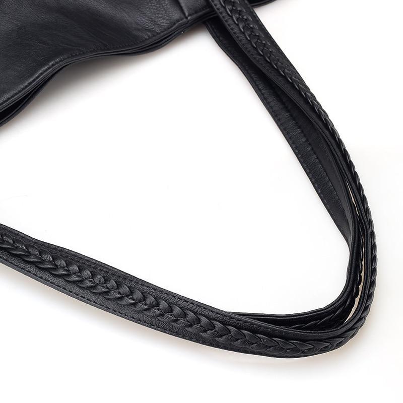 Structured Leather Tote Bag