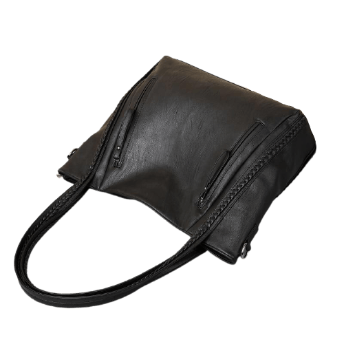 Structured Leather Tote Bag
