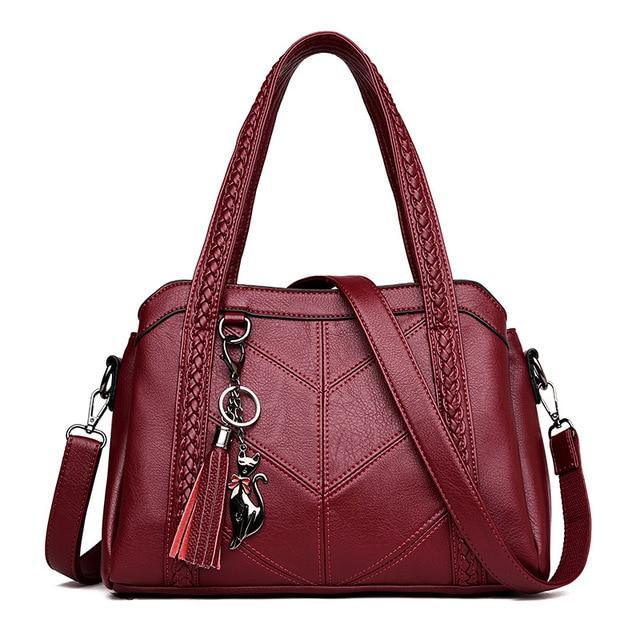 Compact Genuine Leather Tote Bag