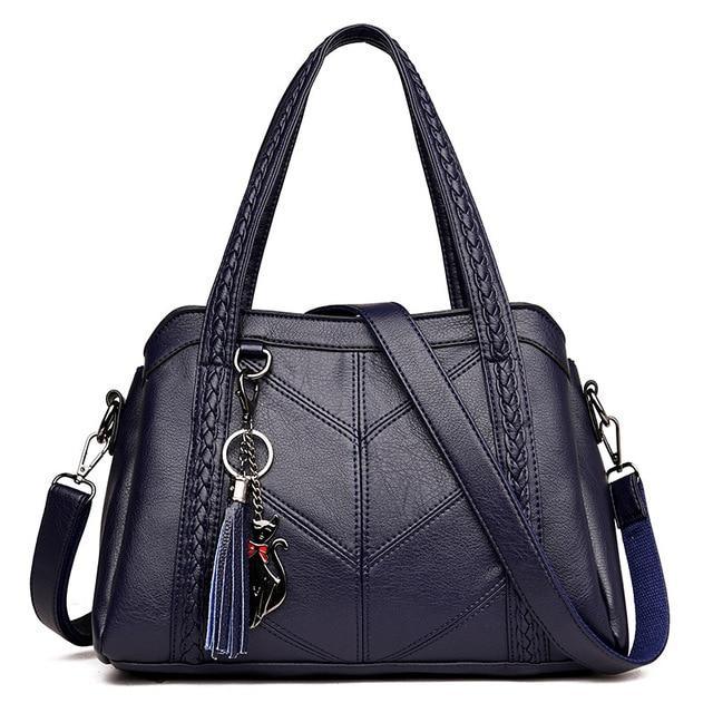 Compact Genuine Leather Tote Bag