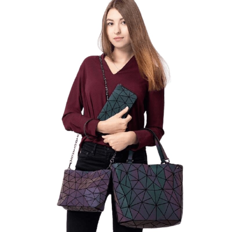 Geometric Messenger Bag