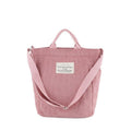 Corduroy Canvas Shoulder Bag