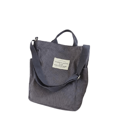 Corduroy Canvas Shoulder Bag