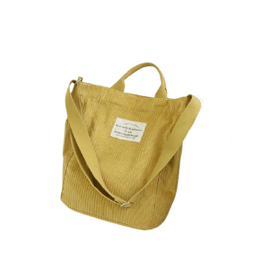 Corduroy Canvas Shoulder Bag