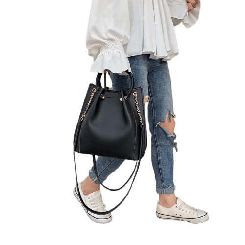 Statement Leather Bucket Bag