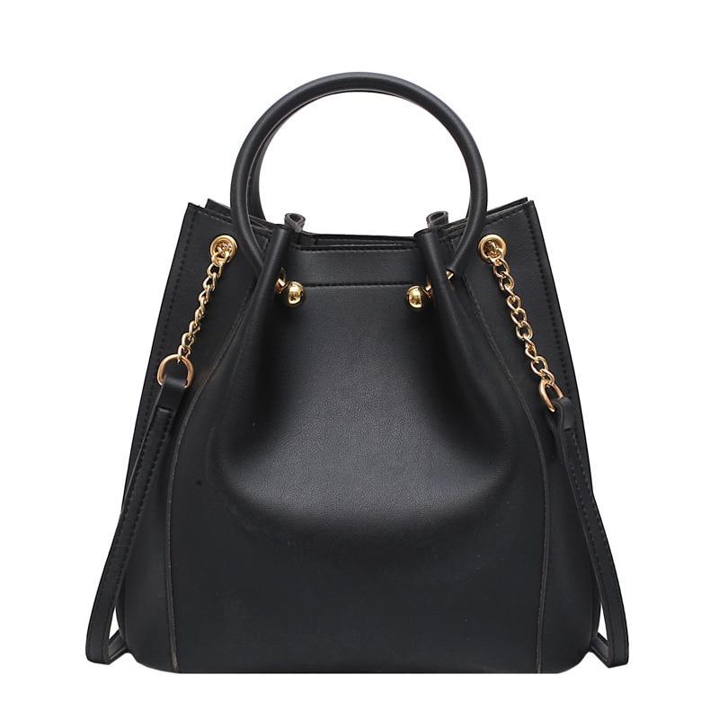 Statement Leather Bucket Bag