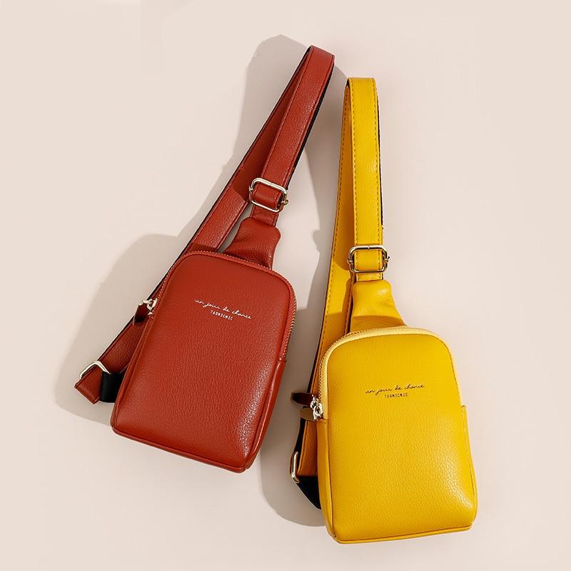 Quilted Synthetic Leather Chest Bag