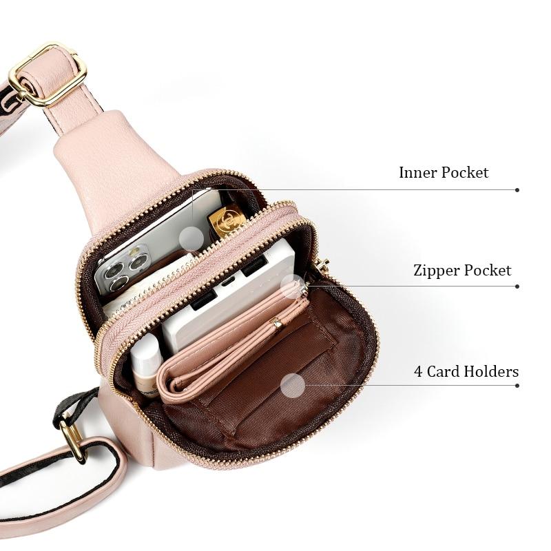 Quilted Synthetic Leather Chest Bag