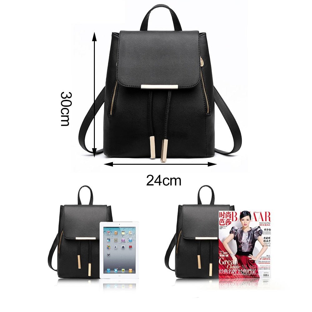 PU Leather Backpack with Everyday Detail