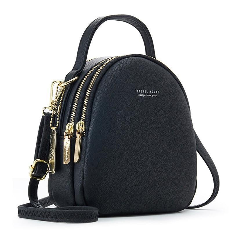 PU Leather Backpack with Mini Detail
