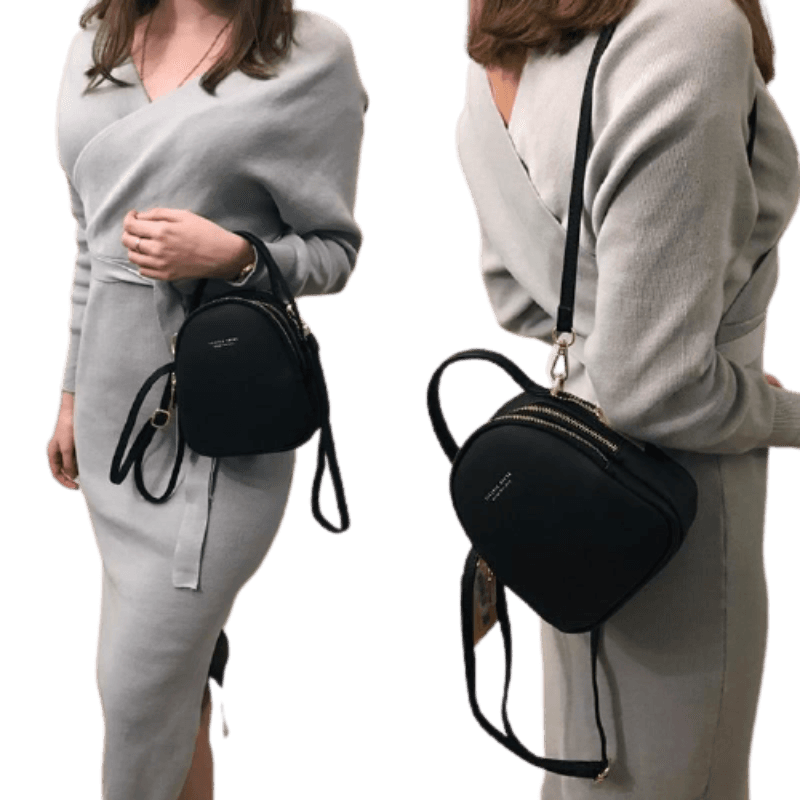 PU Leather Backpack with Mini Detail