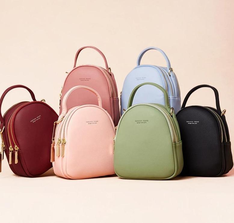 PU Leather Backpack with Mini Detail