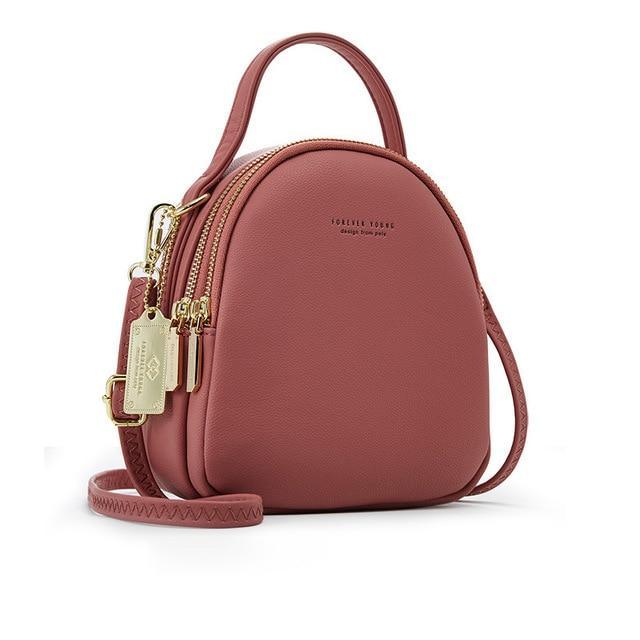 PU Leather Backpack with Mini Detail