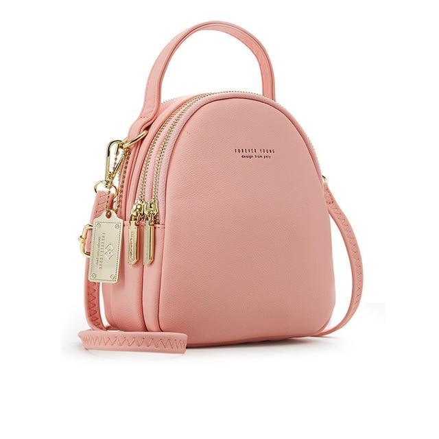 PU Leather Backpack with Mini Detail