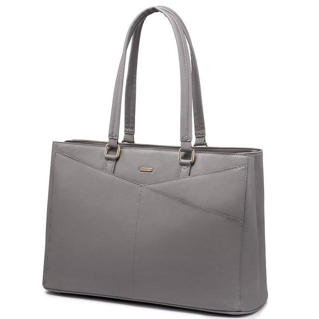 Leather Tote Bag with Roomy Detail