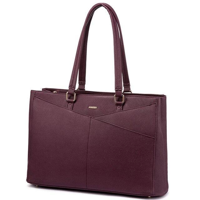 Leather Tote Bag with Roomy Detail