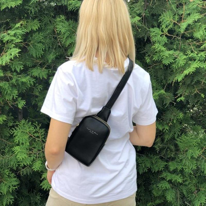Quilted Synthetic Leather Chest Bag