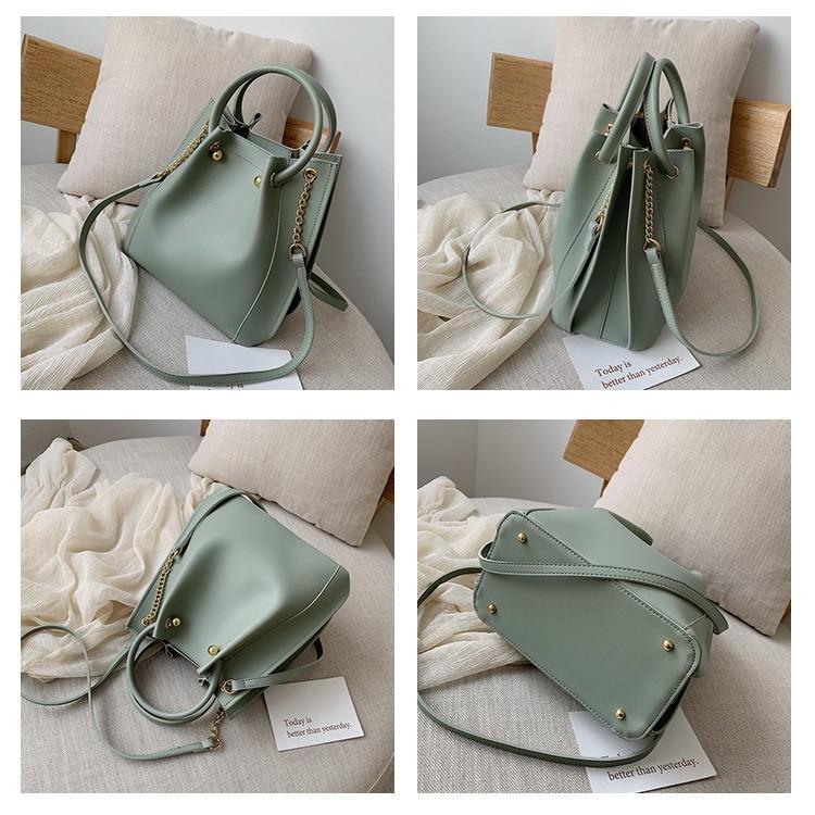 Statement Leather Bucket Bag