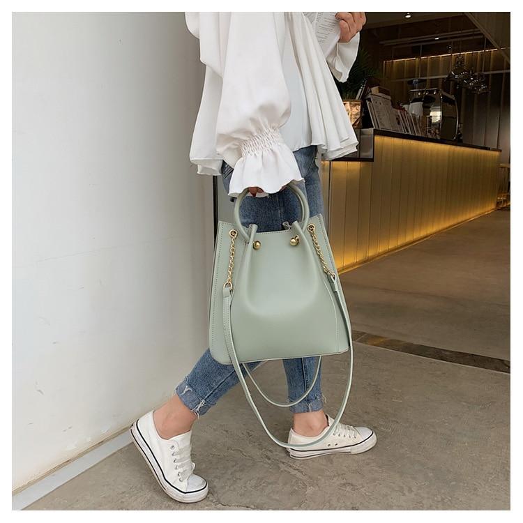 Statement Leather Bucket Bag