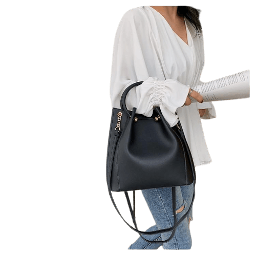 Statement Leather Bucket Bag