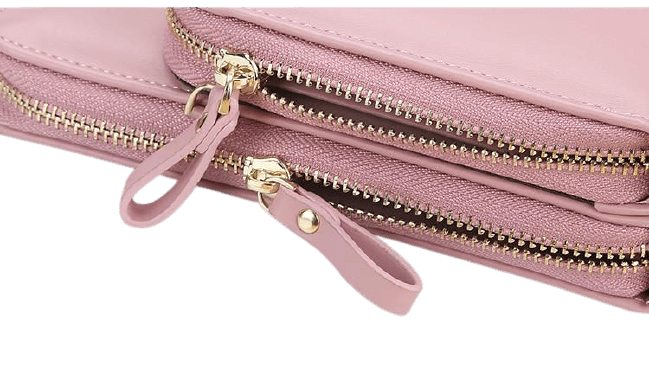 Synthetic Leather Phone Bag with Mini Detail
