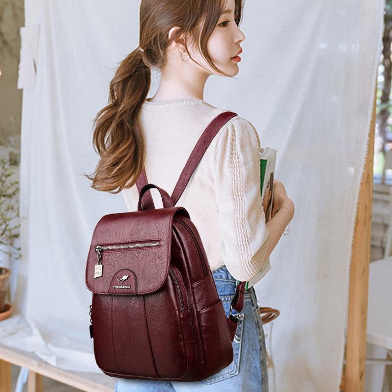 Roomy Backpack in Genuine Leather