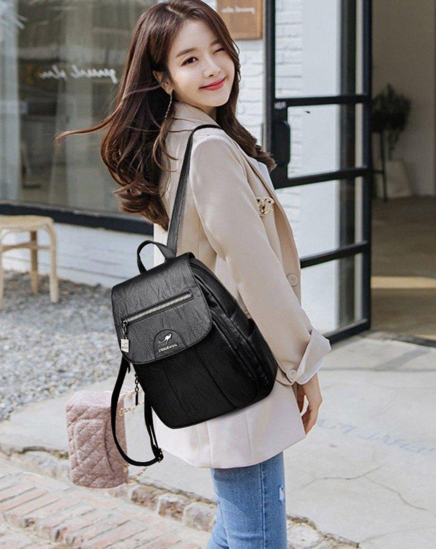 Roomy Backpack in Genuine Leather
