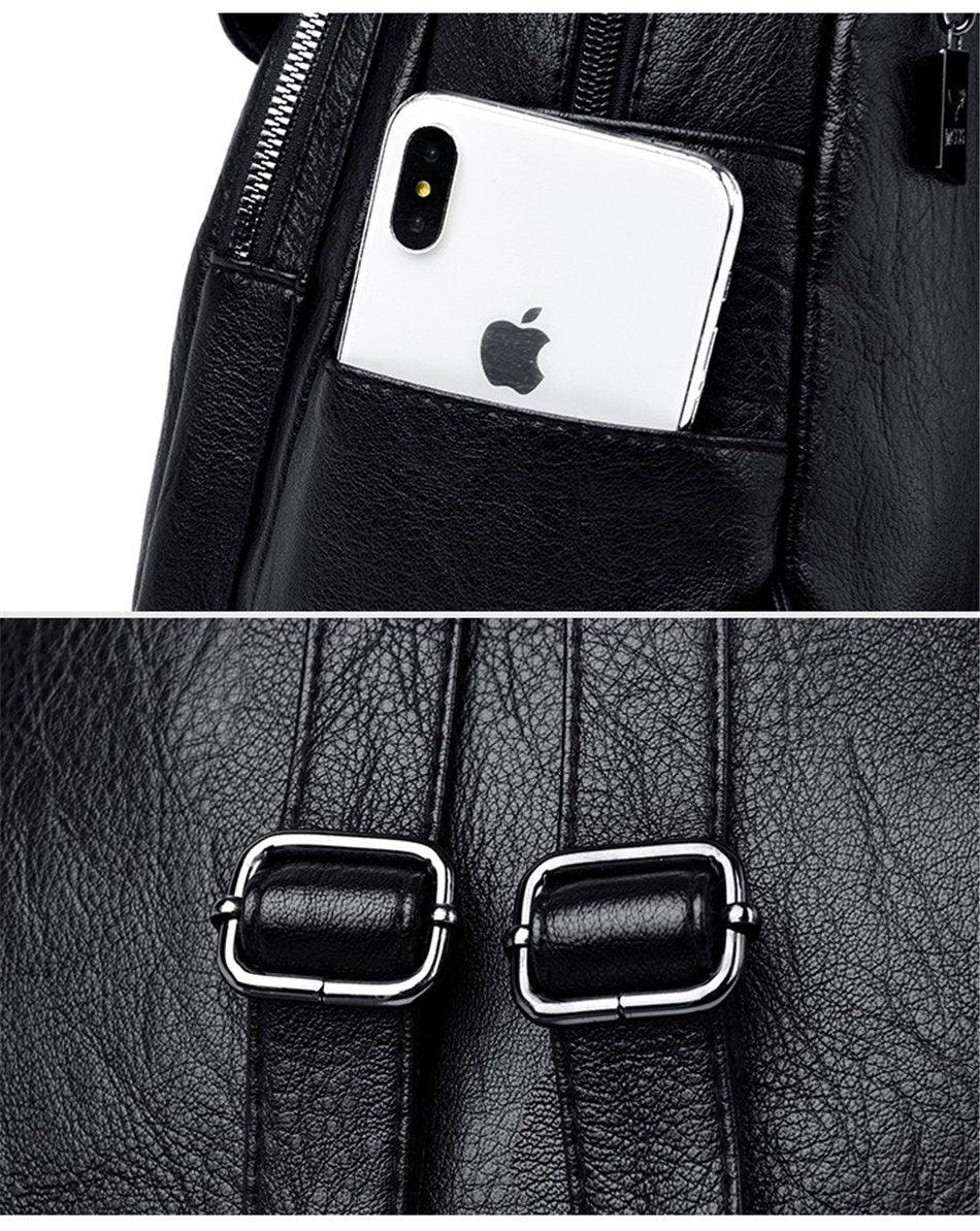 Roomy Backpack in Genuine Leather