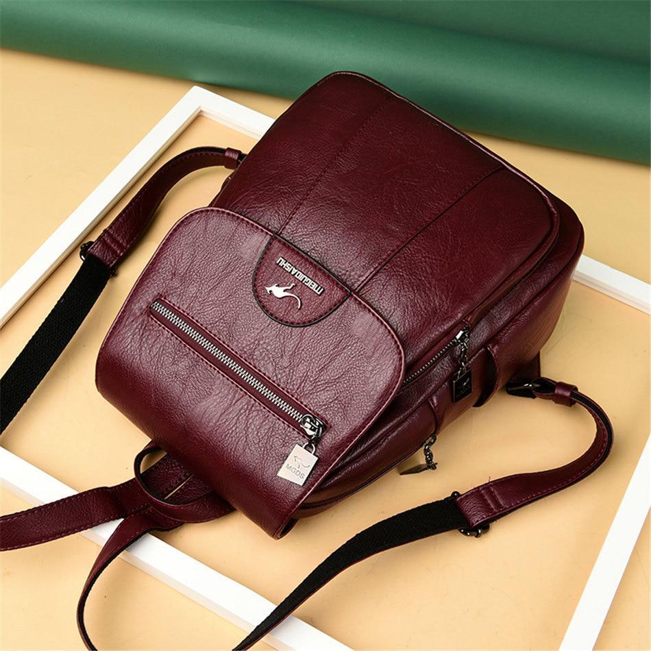 Roomy Backpack in Genuine Leather