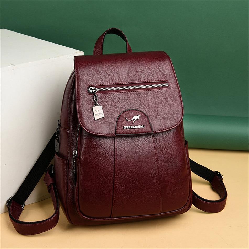 Roomy Backpack in Genuine Leather