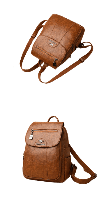 Roomy Backpack in Genuine Leather