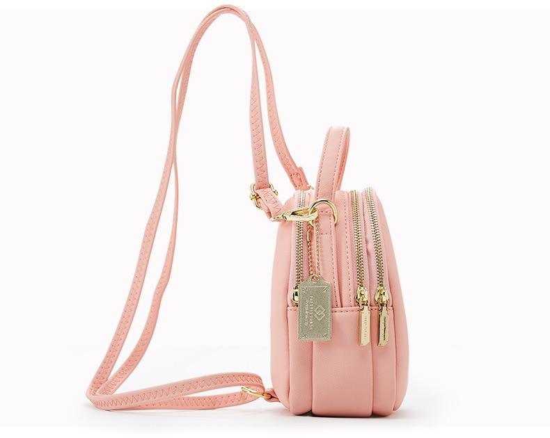 PU Leather Backpack with Mini Detail