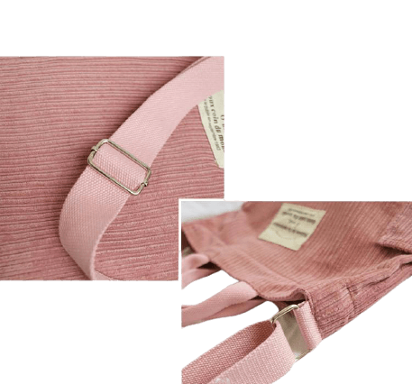 Corduroy Canvas Shoulder Bag