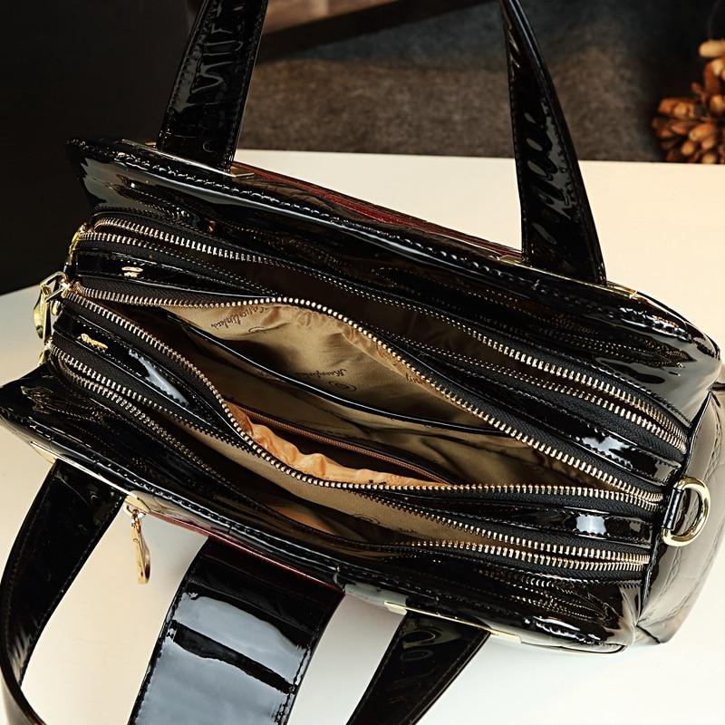 Croc-Effect Genuine Leather Phone Bag