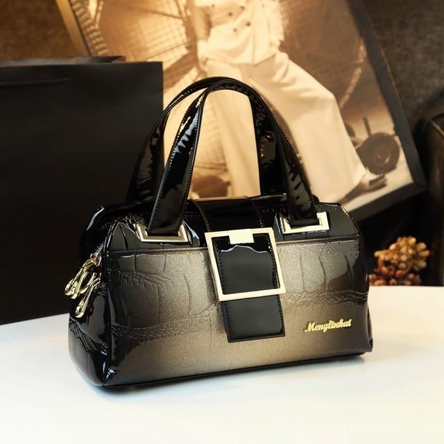 Croc-Effect Genuine Leather Phone Bag