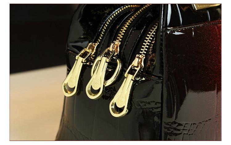 Croc-Effect Genuine Leather Phone Bag