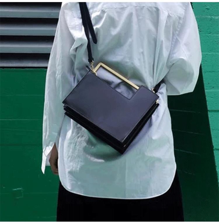 Contemporary Crossbody Bag in Leather