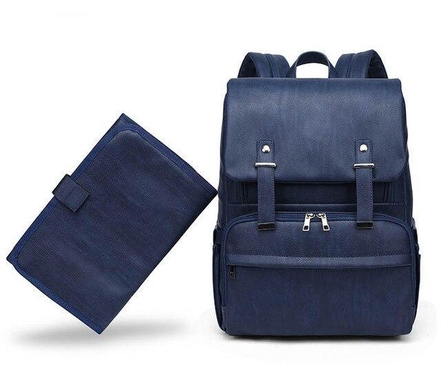 PU Leather Backpack with Structured Detail