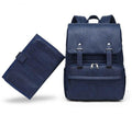 PU Leather Backpack with Structured Detail