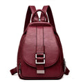 Genuine Leather Backpack with Essential Detail