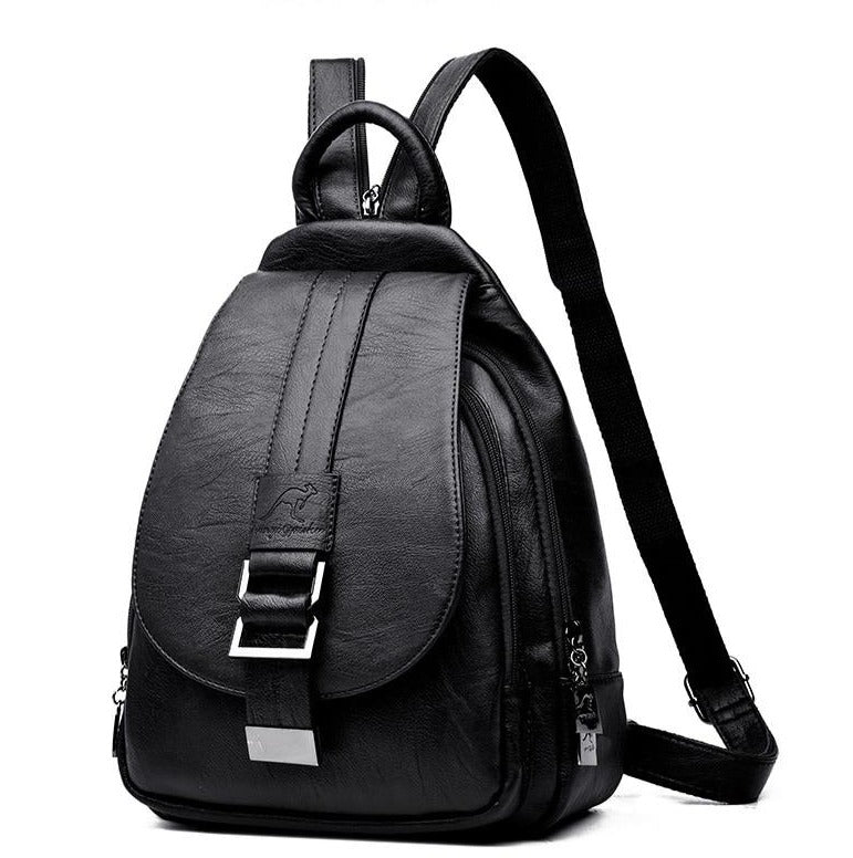 Genuine Leather Backpack with Essential Detail