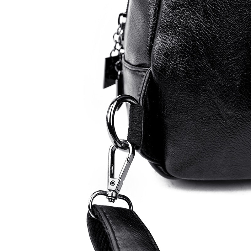 Genuine Leather Backpack with Essential Detail