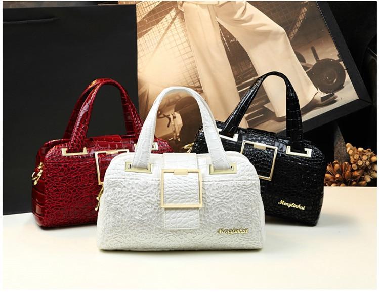Genuine Leather Shoulder Bag with Timeless Detail