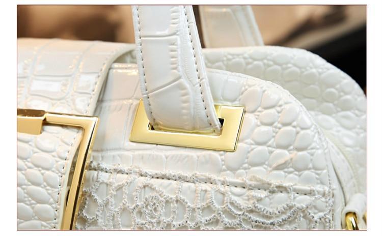 Genuine Leather Shoulder Bag with Timeless Detail