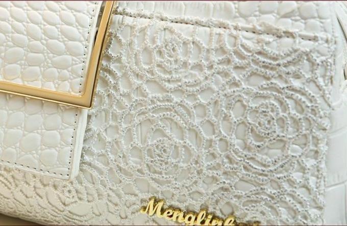 Genuine Leather Shoulder Bag with Timeless Detail
