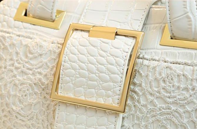 Genuine Leather Shoulder Bag with Timeless Detail