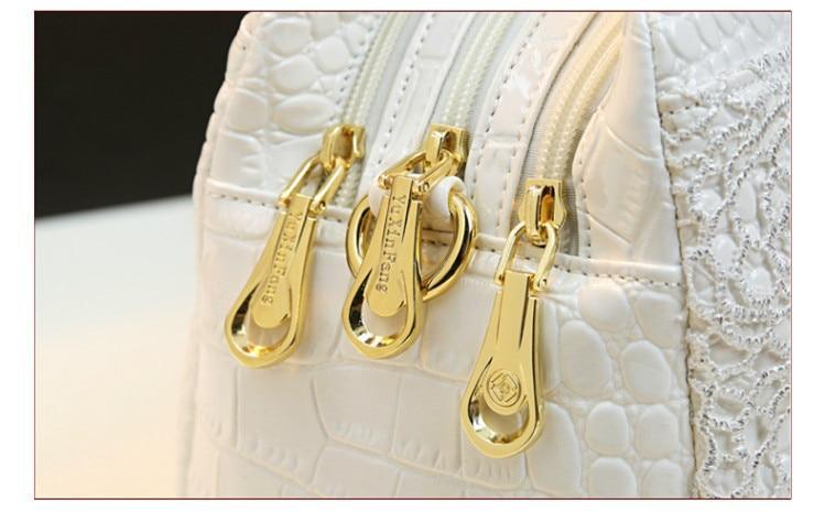Genuine Leather Shoulder Bag with Timeless Detail