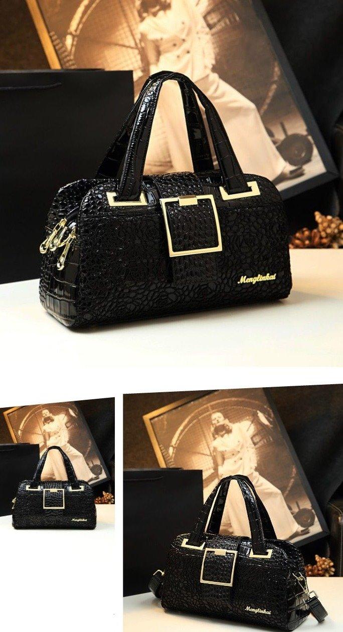 Genuine Leather Shoulder Bag with Timeless Detail