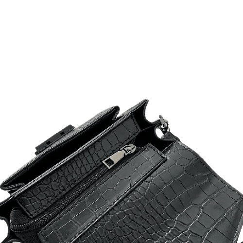 PU Leather Shoulder Bag with Structured Detail