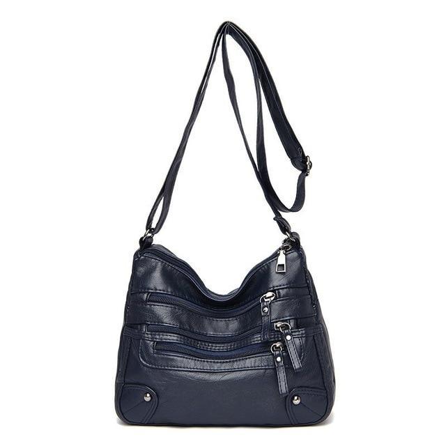 Structured Leather Shoulder Bag
